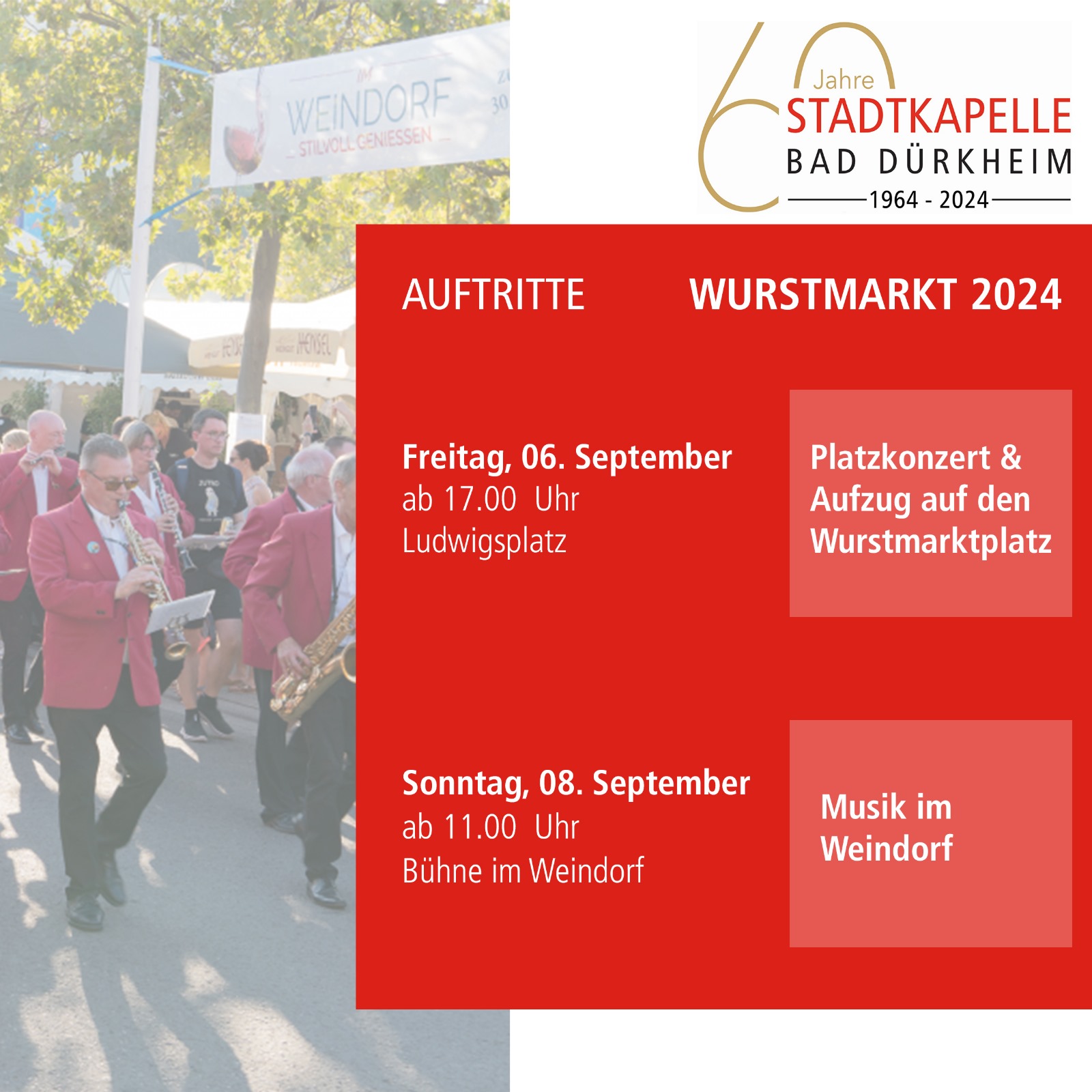 Wurstmarkt 2024 - wir sehen uns zwei mal