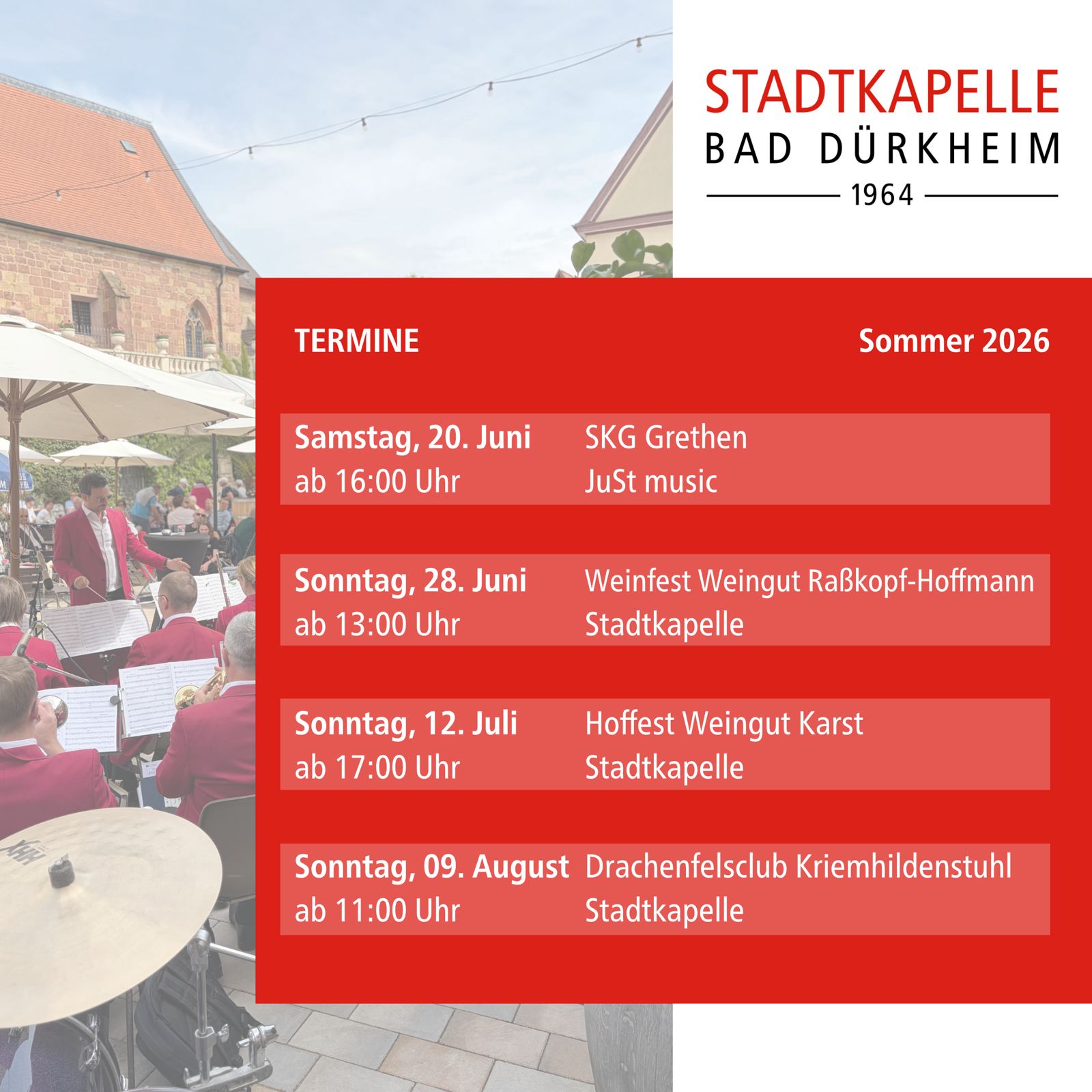 Sommer 2026 – Musik, Wein und gute Begegnungen