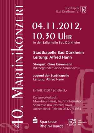 Stadtkapelle Martini Plakat 2012 300